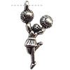 Pendant  Lead-Free Zinc Alloy Jewelry Findings, Girl 13x29mm hole=1mm, Sold per pkg of 400