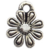 Pendant  Lead-Free Zinc Alloy Jewelry Findings, Flower 11x14mm hole=1.5mm, Sold per pkg of 1000