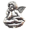 Pendant  Lead-Free Zinc Alloy Jewelry Findings, Angel 23x27mm hole=1mm, Sold per pkg of 200