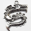 Pendant  Lead-Free Zinc Alloy Jewelry Findings, Animal 39x33mm hole=3mm, Sold per pkg of 150