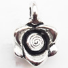 Pendant  Lead-Free Zinc Alloy Jewelry Findings, Flower 10x15mm hole=2mm, Sold per pkg of 700