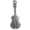 Pendant  Lead-Free Zinc Alloy Jewelry Findings, Guitar 27x10mm hole=1mm, Sold per pkg of 700