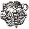 Pendant  Lead-Free Zinc Alloy Jewelry Findings, Leaf with Dragonfly 16x15mm hole=1mm, Sold per pkg of 500