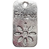 Pendant  Lead-Free Zinc Alloy Jewelry Findings, 23x12mm hole=1.5mm, Sold per pkg of 300