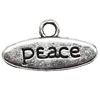 Pendant  Lead-Free Zinc Alloy Jewelry Findings, Flat Oval 17.5x19mm hole=1mm, Sold per pkg of 1000