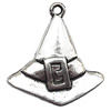 Pendant Lead-Free Zinc Alloy Jewelry Findings, 23x24mm hole=1mm, Sold per pkg of 300