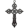 Pendant  Lead-Free Zinc Alloy Jewelry Findings, Cross 57x37mm hole=2mm, Sold per pkg of 60