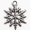 Pendant  Lead-Free Zinc Alloy Jewelry Findings, Snowflake 15x20mm hole=1.5mm, Sold per pkg of 500