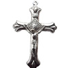 Pendant  Lead-Free Zinc Alloy Jewelry Findings, Cross 50x31mm hole=1mm, Sold per pkg of 50