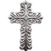 Pendant  Lead-Free Zinc Alloy Jewelry Findings, Cross 108x73mm hole=4mm, Sold per pkg of 15