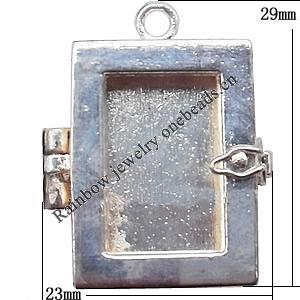 Pendant  Lead-Free Zinc Alloy Jewelry Findings, 29x23mm, Sold per pkg of 100