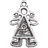 Pendant  Lead-Free Zinc Alloy Jewelry Findings, 14x24mm hole=1mm, Sold per pkg of 400