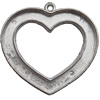 Pendant  Lead-Free Zinc Alloy Jewelry Findings, Hollow Heart 45x42mm hole=2mm, Sold per pkg of 150