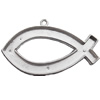 Pendant  Lead-Free Zinc Alloy Jewelry Findings, 60x34mm hole=2mm, Sold per pkg of 150