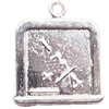 Pendant  Lead-Free Zinc Alloy Jewelry Findings, 14x17mm hole=1mm, Sold per pkg of 700