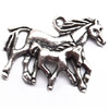 Pendant  Lead-Free Zinc Alloy Jewelry Findings, Horse 28x22mm hole=1.5mm, Sold per pkg of 200