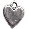 Pendant  Lead-Free Zinc Alloy Jewelry Findings, Heart 11x14mm hole=1mm, Sold per pkg of 1000