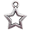 Pendant  Lead-Free Zinc Alloy Jewelry Findings, Hollow Star 12x15mm hole=1mm, Sold per pkg of 700