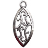 Pendant  Lead-Free Zinc Alloy Jewelry Findings, Horse eye 50x22mm hole=4mm, Sold per pkg of 80