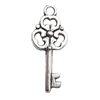 Pendant  Lead-Free Zinc Alloy Jewelry Findings, Key 10x23mm hole=1.5mm, Sold per pkg of 1000