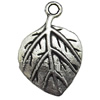 Pendant  Lead-Free Zinc Alloy Jewelry Findings, Leaf 22x15mm hole=1mm, Sold per pkg of 700