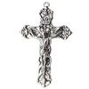 Pendant  Lead-Free Zinc Alloy Jewelry Findings, Cross 61x37mm hole=1mm, Sold per pkg of 100