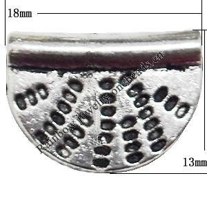 Pendant Lead-Free Zinc Alloy Jewelry Findings, Fan 18x13mm hole=1mm, Sold per pkg of 400