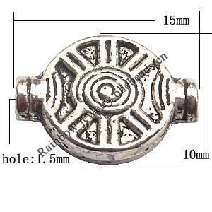 Twist Zinc Alloy Jewelry Lead-free 10x15mm hole=1.5mm Sold per pkg of 500