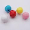Solid Acrylic Beads, Faceted Round Mix color 8mm hole=2mm Sold by Bag