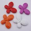 Solid Acrylic Beads, Faceted Butterfly Mix color 35x40mm hole=2mm Sold by Bag