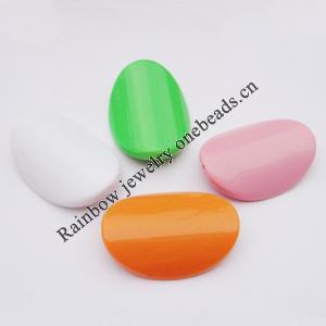 Solid Acrylic Beads, Twist Oval Mix color 44x30mm hole=2mm Sold by Bag