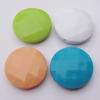 Solid Acrylic Beads, Faceted Flat Round Mix color 25mm hole=2mm Sold by Bag