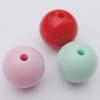Solid Acrylic Beads, Round Mix color 14mm hole=2.5mm Sold by Bag