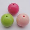 Solid Acrylic Beads, Round Mix color 22mm hole=3mm Sold by Bag
