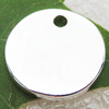 Lead-free Zinc Alloy Charm, Coin 6mm , Sold by PC