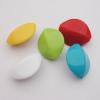 Solid Acrylic Beads, Faceted Flat Oval Mix color 29x24mm hole=2mm Sold by Bag