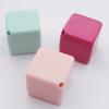 Solid Acrylic Beads, Cube Mix color 30mm hole=2mm Sold by Bag