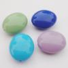Solid Acrylic Beads, Oval Mix color 24x20mm hole=2mm Sold by Bag