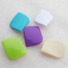 Solid Acrylic Beads, Twist Rectangle Mix color 29x23mm hole=1.5mm Sold by Bag