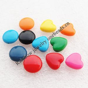 Solid Acrylic Beads, Style Mix color 14x14mm hole=2mm Sold by Bag