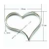 Zinc Alloy Jewelry Pendant/Drop, Lead-free Hollow Heart, 31x38x2.5mm, Sold by PC