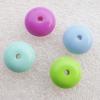 Solid Acrylic Beads, Flat Round Mix color 16x8mm hole=2.5mm Sold by Bag