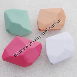 Solid Acrylic Beads, Mix color 38x30mm hole=2mm Sold by Bag