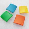 Solid Acrylic Beads, Twist Flat Diamond Mix color 22.5mm hole=1.5mm Sold by Bag