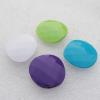 Solid Acrylic Beads, Faceted Flat Oval Mix color 23mm hole=1.5mm Sold by Bag