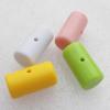 Solid Acrylic Beads, Column Mix color 25x13mm hole=2mm Sold by Bag