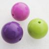 Solid Acrylic Beads, Round Mix color 24mm hole=3mm Sold by Bag