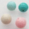 Solid Acrylic Beads, Faceted Round Mix color 18mm hole=2.5mm Sold by Bag