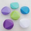 Solid Acrylic Beads, Faceted Twist Round Mix color 26mm hole=1.5mm Sold by Bag