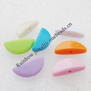 Solid Acrylic Beads, Moon Mix color 19.5x9mm hole=2mm Sold by Bag